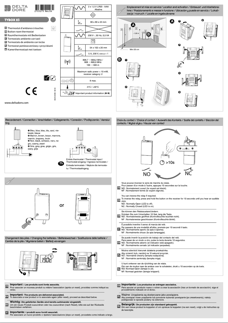 Imagen de la primera página del manual del dispositivo Tybox 25
