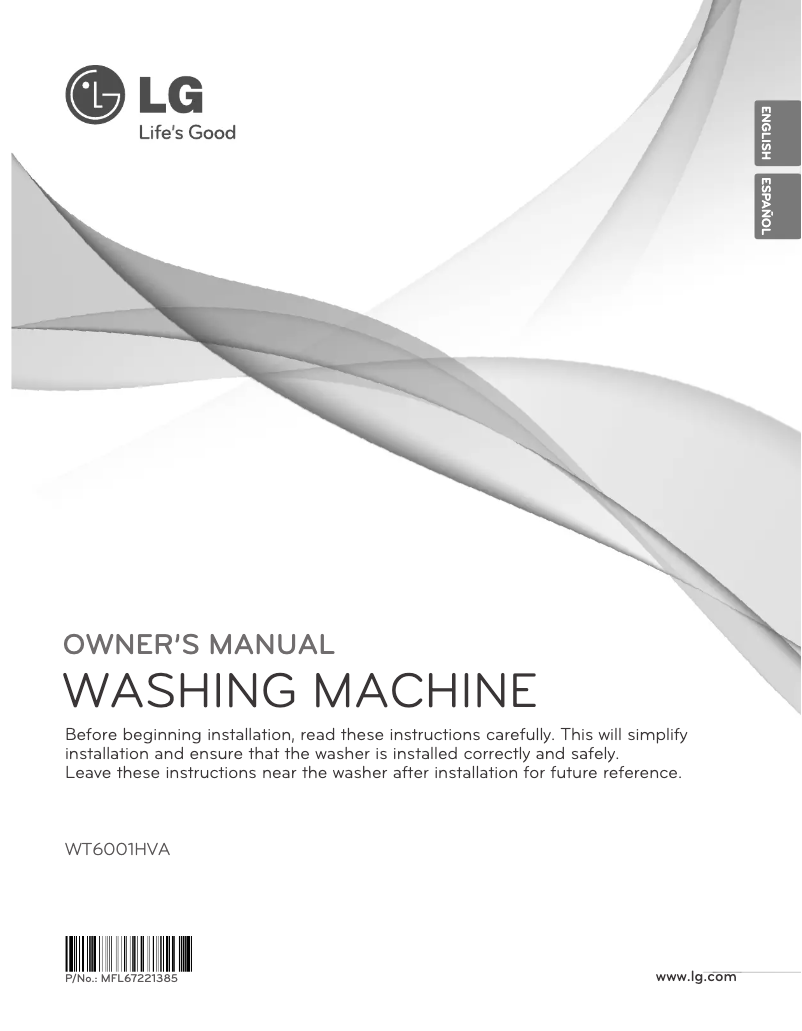 Page n°1 - Manuel utilisateur LG WT6001HVA