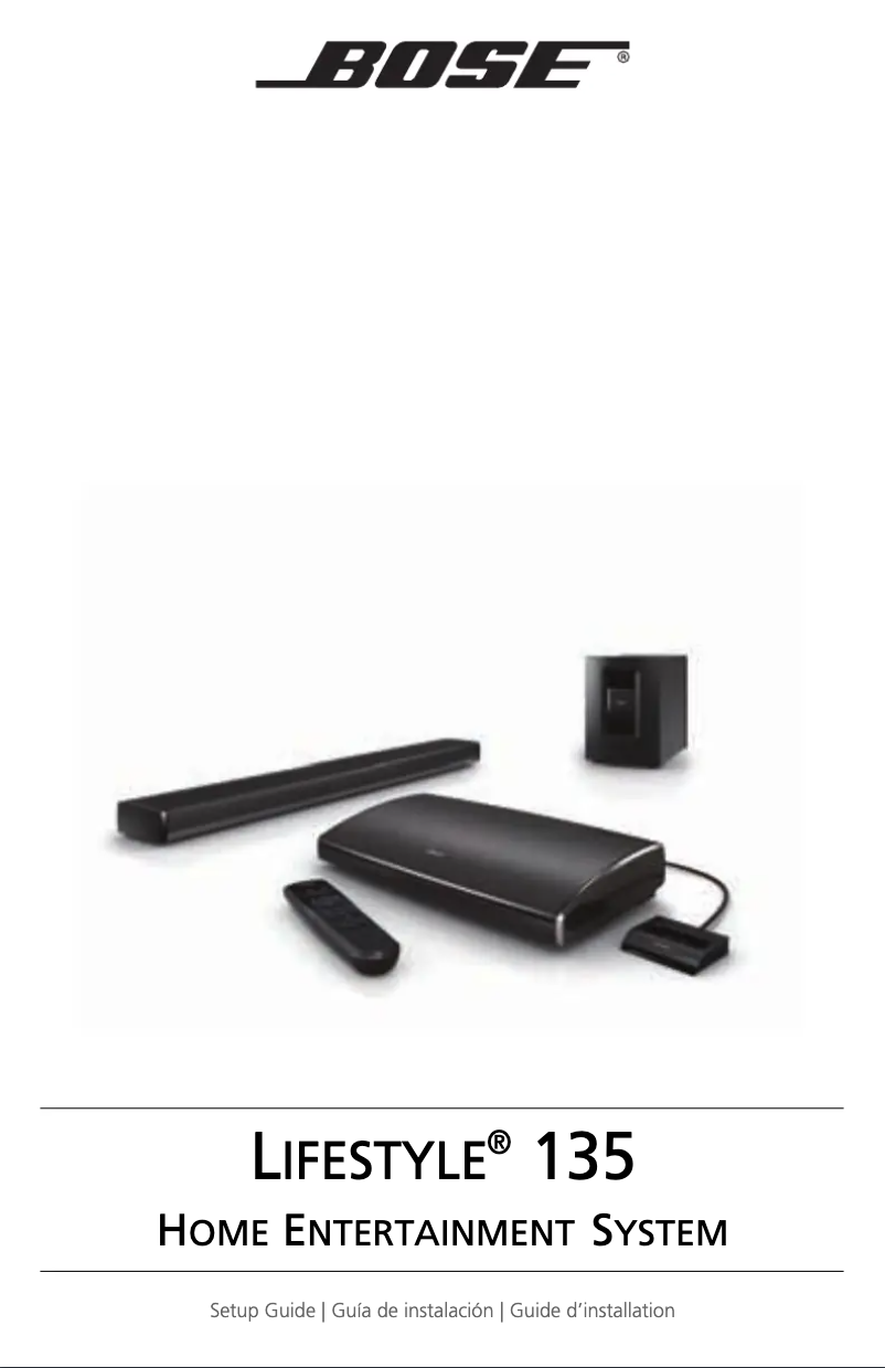 Page 1 de la notice Manuel utilisateur Bose Lifestyle 135