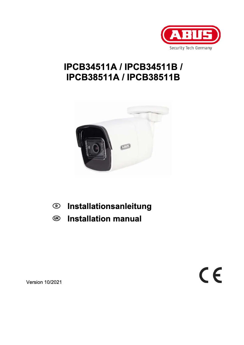 Image de la première page du manuel de l'appareil IPCB38511A