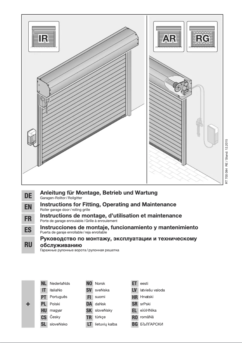Page 1 de la notice Manuel utilisateur Hormann RollMatic