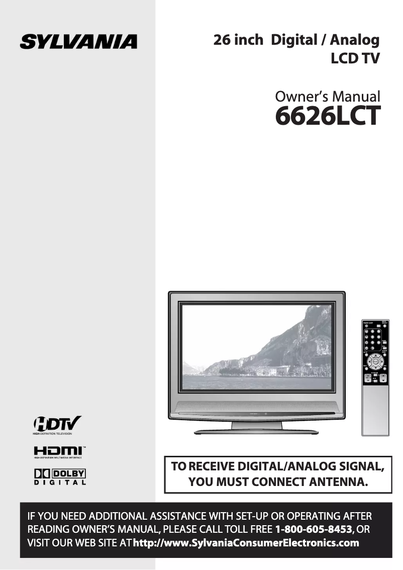 Page n°1 - Manuel utilisateur Sylvania 6626LCT