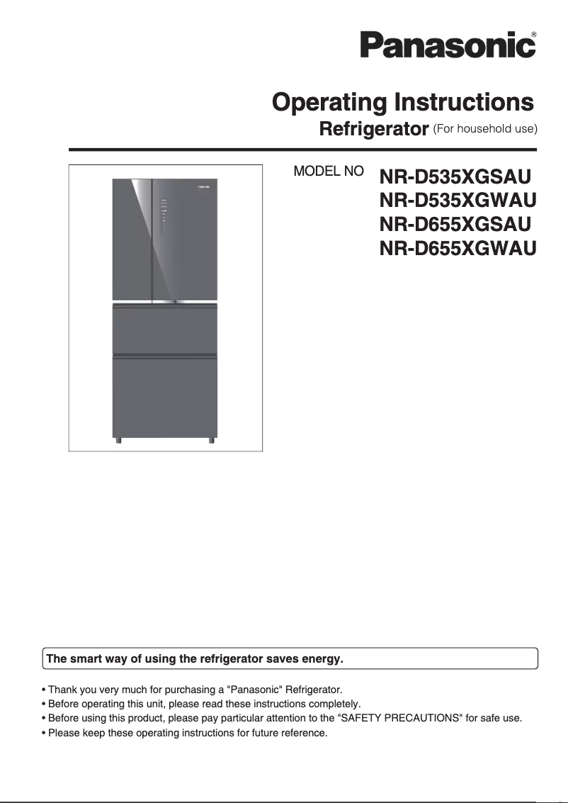 Image de la première page du manuel de l'appareil NR-D535XGWAU