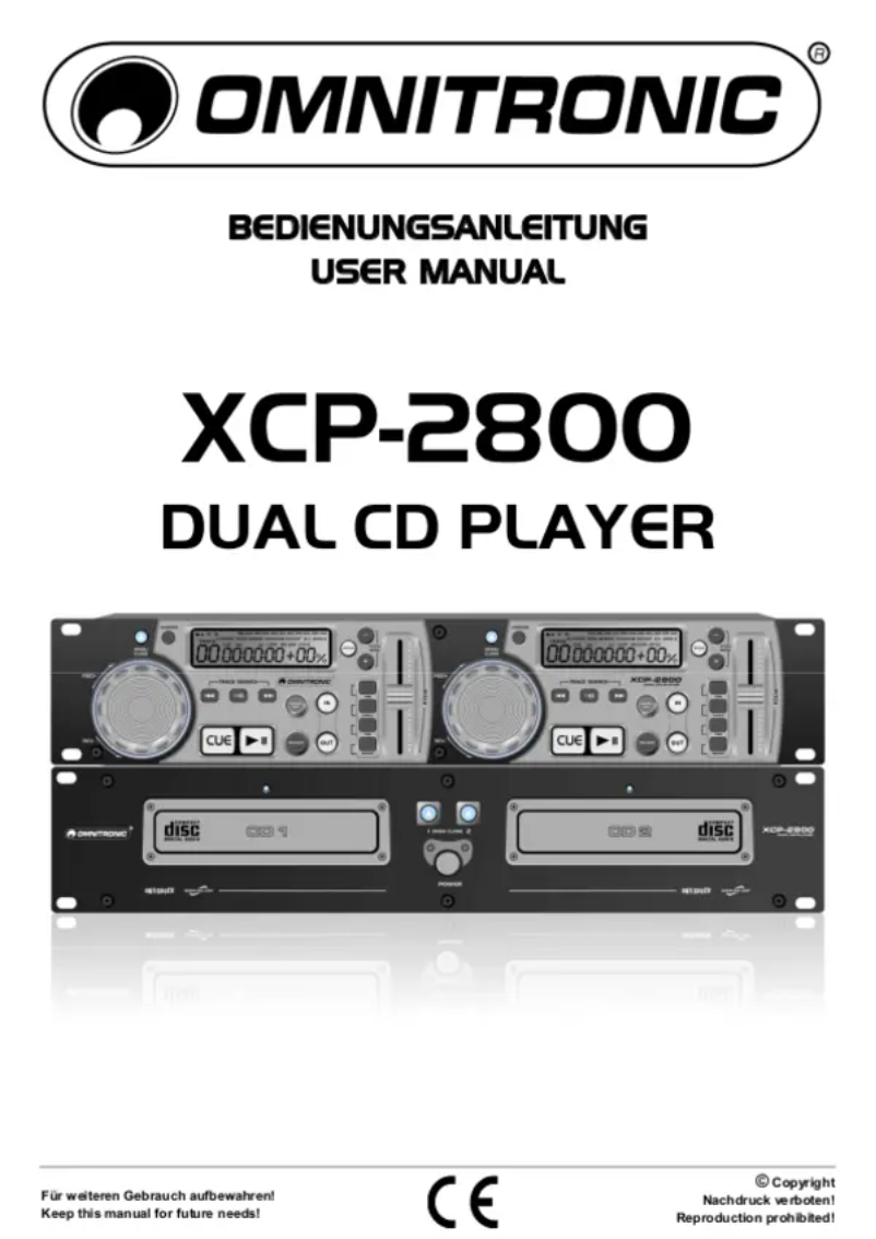 Image de la première page du manuel de l'appareil XCP-2800