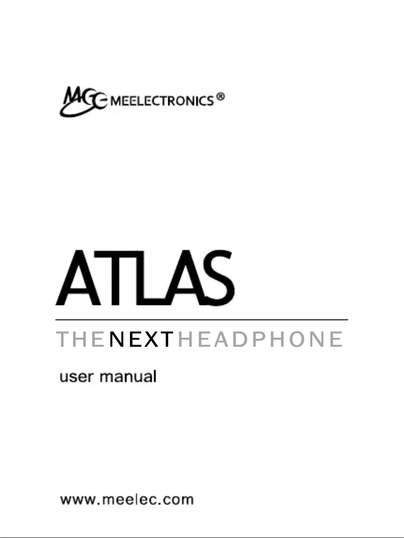 Page n°1 - Manuel utilisateur MEE audio Atlas
