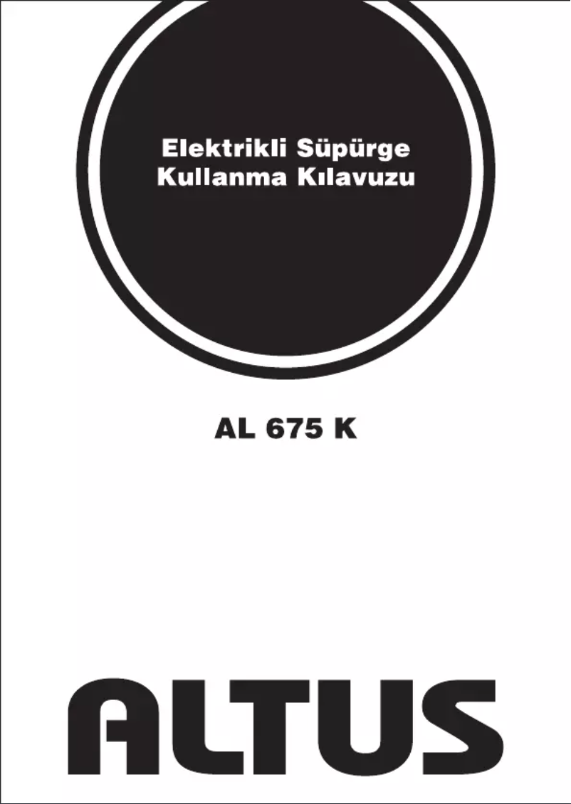 Page 1 de la notice Manuel utilisateur Altus AL 675 K