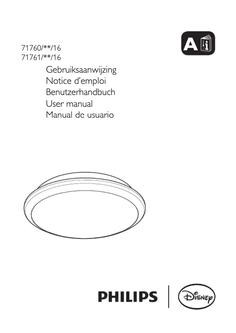 Page 1 de la notice Manuel utilisateur Philips Disney 717603016