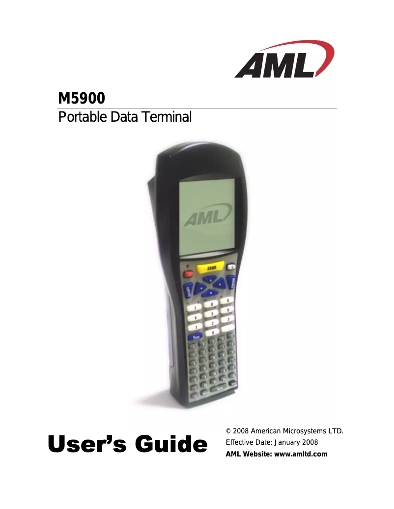 Page 1 de la notice Manuel utilisateur AML M5900
