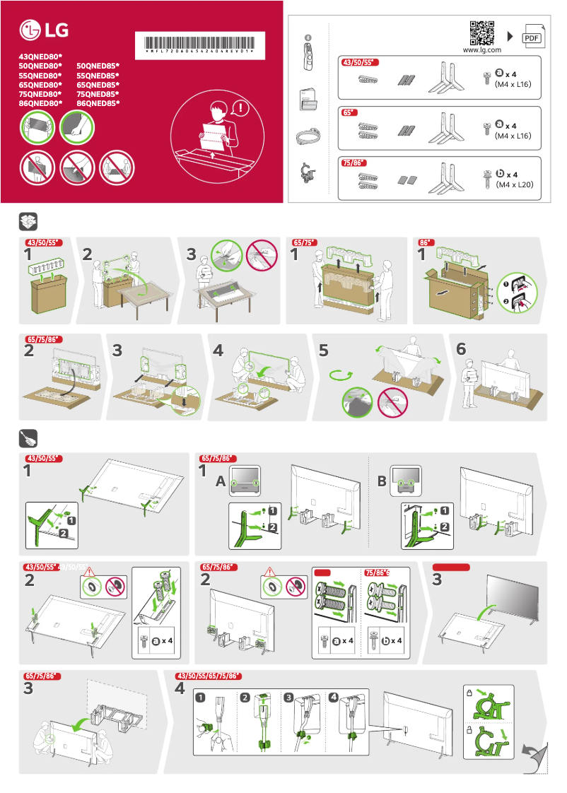 Image de la première page du manuel de l'appareil 50QNED80T6A