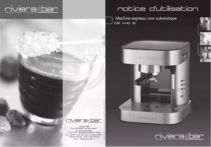 Page n°1 - Manuel utilisateur Riviera & Bar CE 440 A