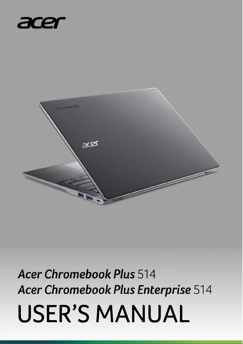 Image de la première page du manuel de l'appareil Chromebook Plus 514