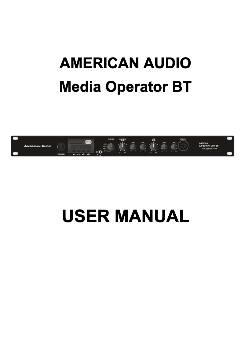 Página 1 del manual Manual de usuario American DJ Media Operator BT
