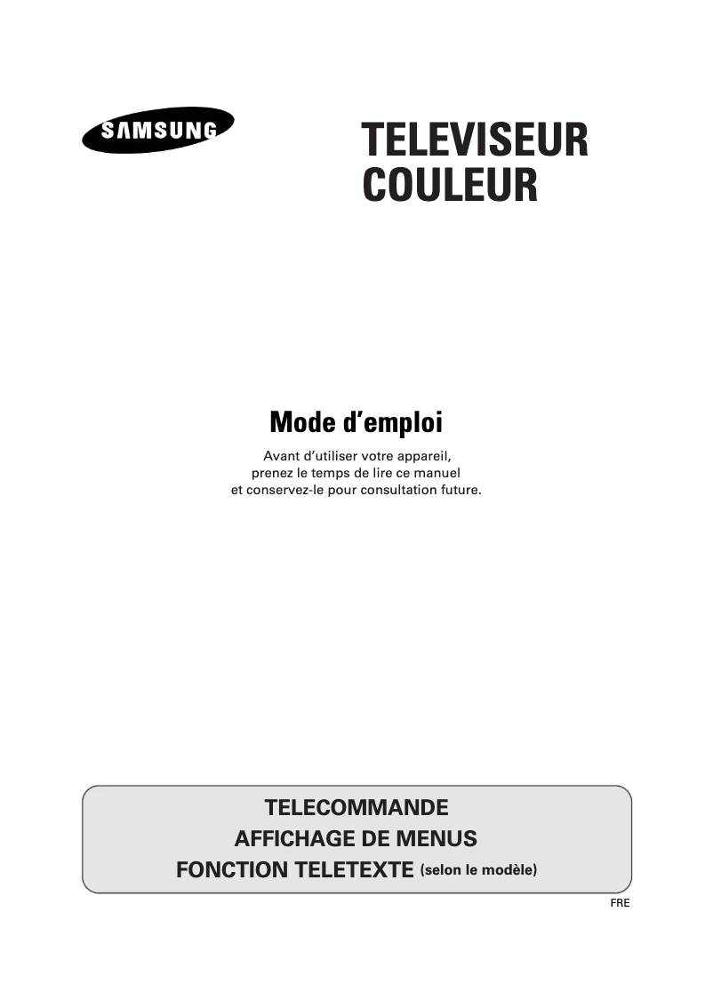 Page 1 de la notice Manuel utilisateur Samsung CS15K5ML