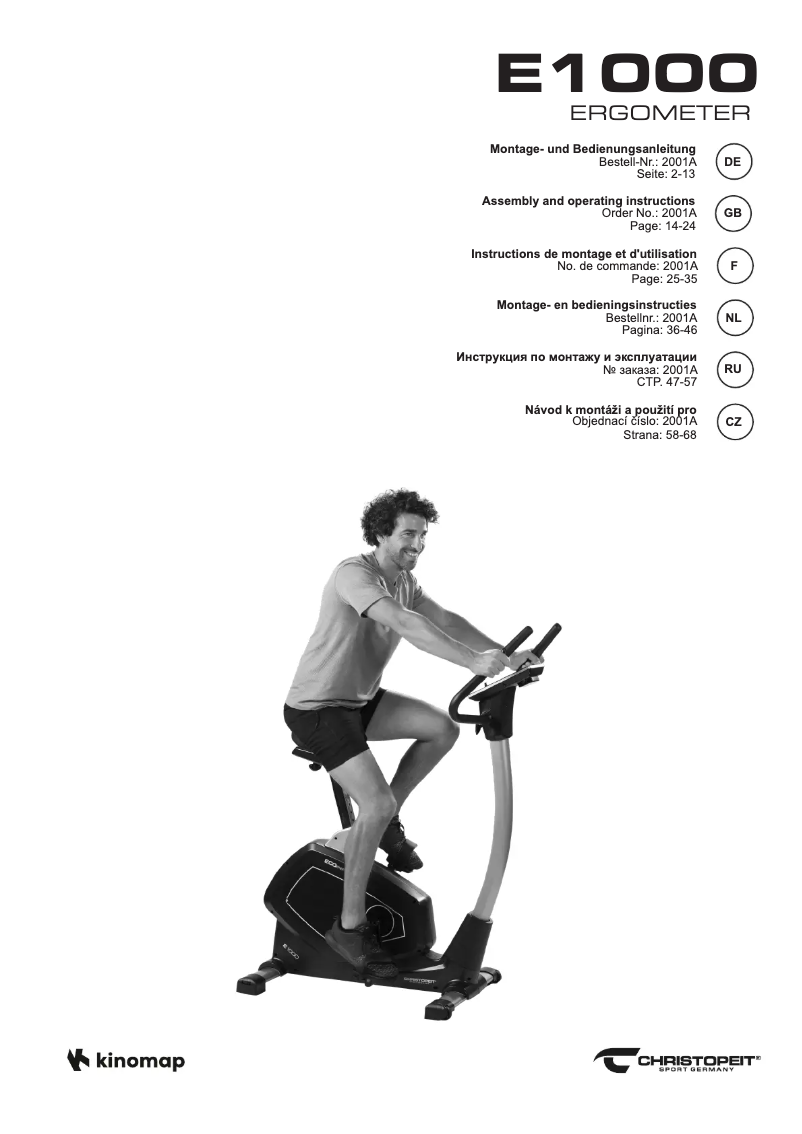 Page 1 de la notice Manuel utilisateur Christopeit ECO 1000