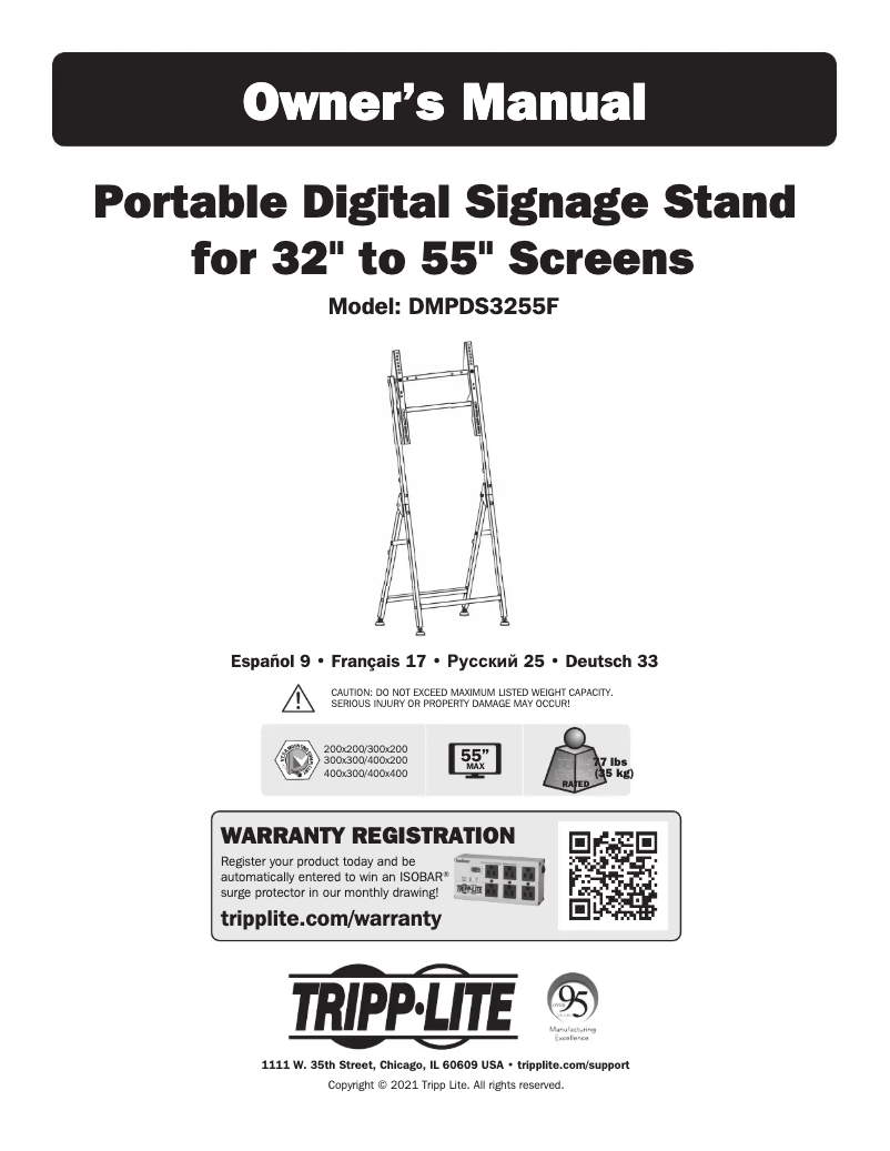 Página 1 del manual Manual de usuario Tripp Lite DMPDS3255F