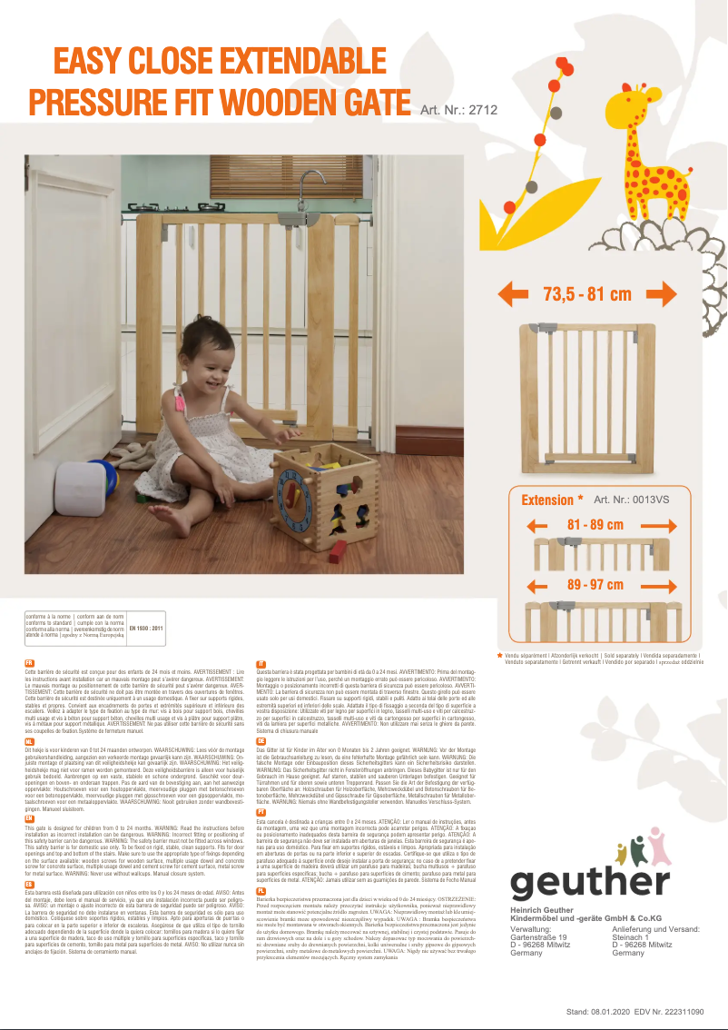 Page n°1 - Manuel utilisateur Geuther 2712