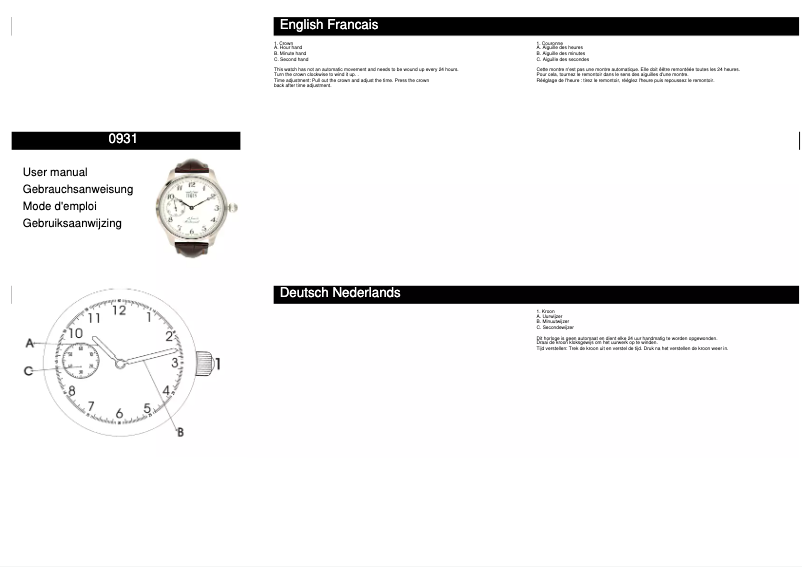 Page n°1 - Manuel utilisateur Davis 0931