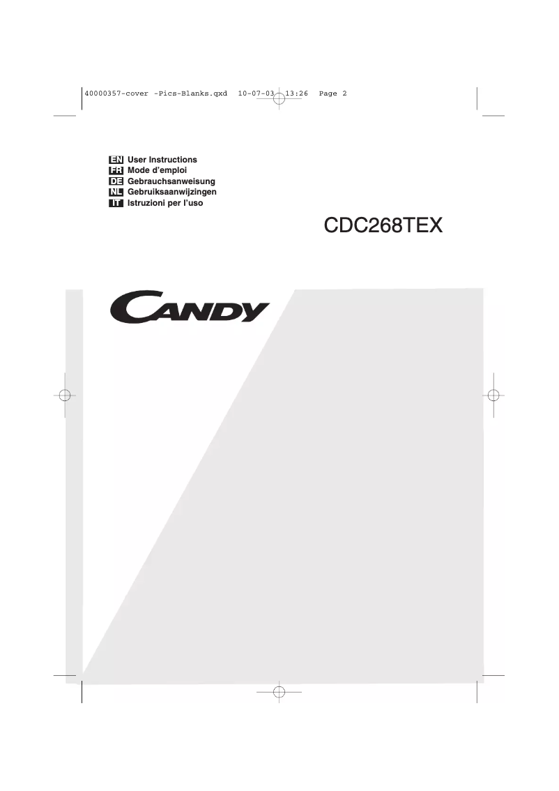 Image de la première page du manuel de l'appareil CDC 268 tex