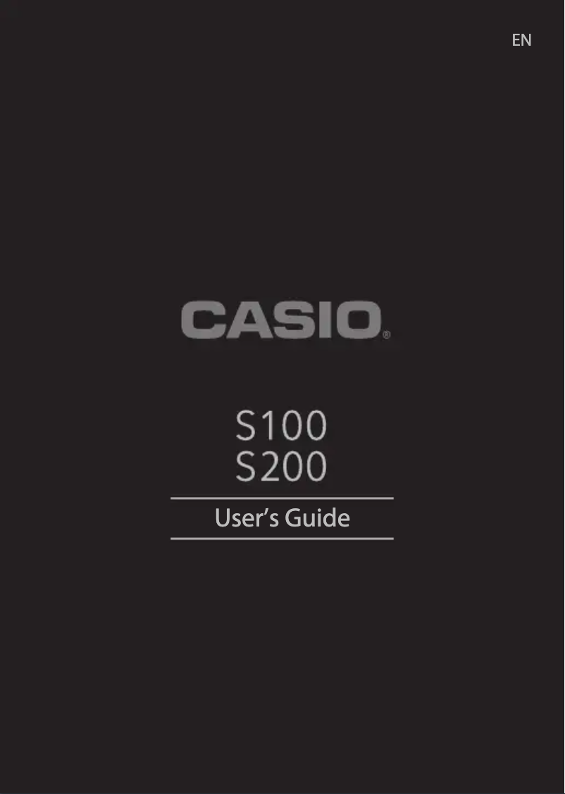 Page 1 de la notice Manuel utilisateur Casio S200