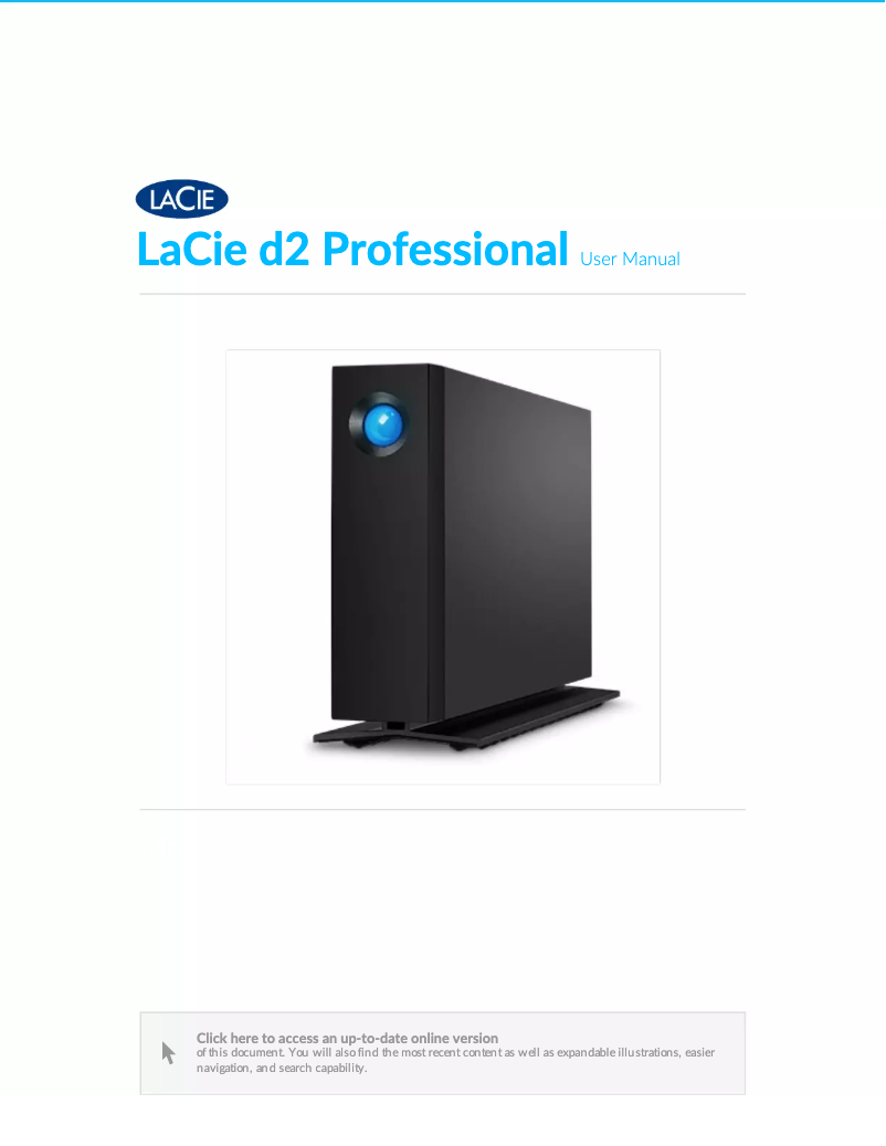 Page n°1 - Manuel utilisateur Seagate d2 Professional