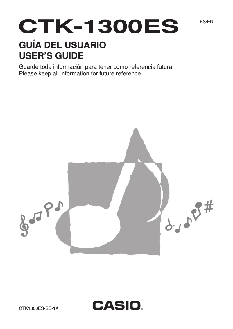 Image de la première page du manuel de l'appareil CTK-1300ES