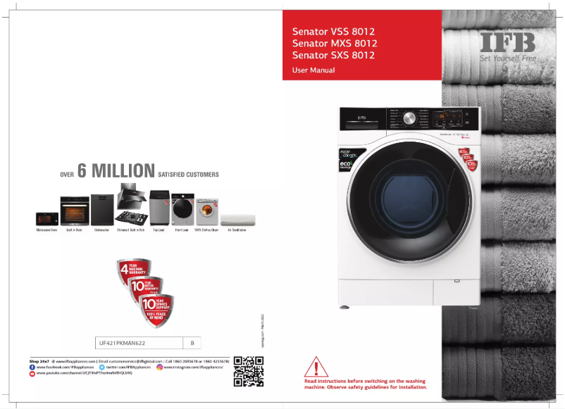 Page 1 de la notice Manuel utilisateur IFB Senator VSS 8012