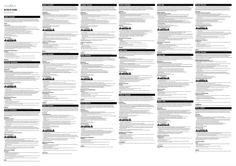 Page n°1 - Manuel utilisateur Nedis BCSRLR100BK