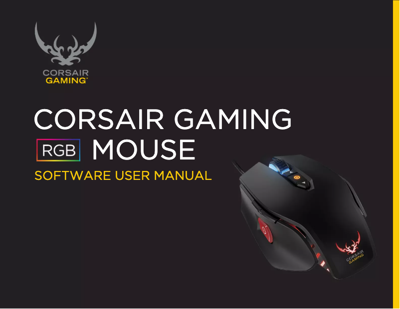 Page 1 de la notice Manuel utilisateur Corsair Sabre RGB Optical