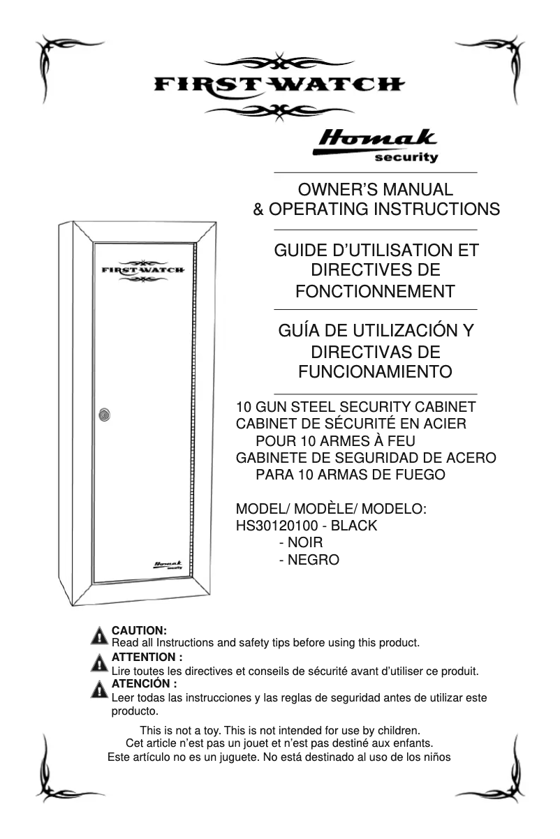 Page n°1 - Manuel utilisateur Homak Security HS30120100