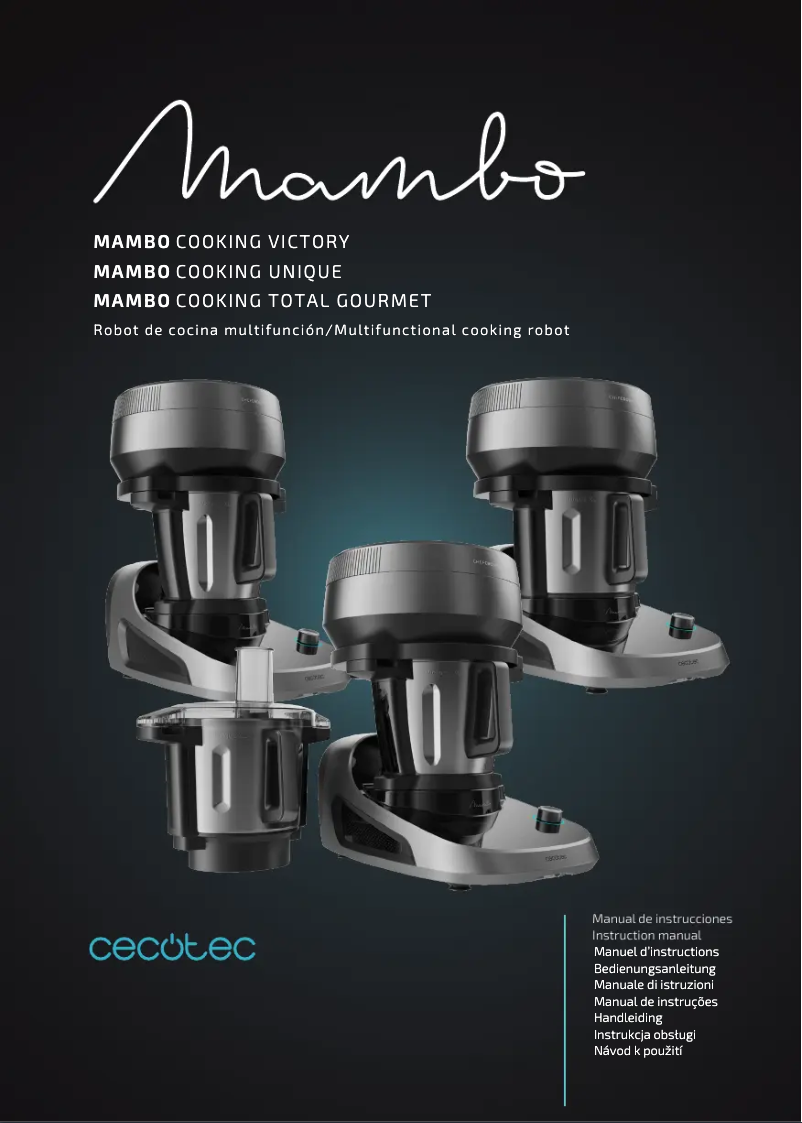 Image de la première page du manuel de l'appareil Mambo CooKing Unique