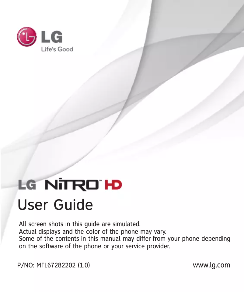 Page 1 de la notice Manuel utilisateur LG Nitro HD