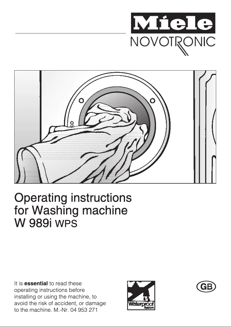 Page n°1 - Manuel utilisateur Miele W 989 I WPS