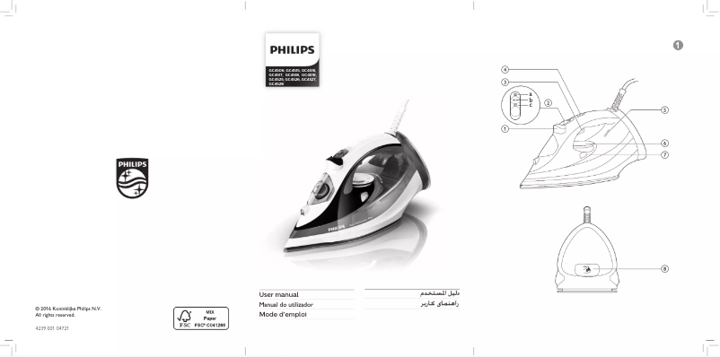 Image de la première page du manuel de l'appareil PerfectCare Azur GC4501