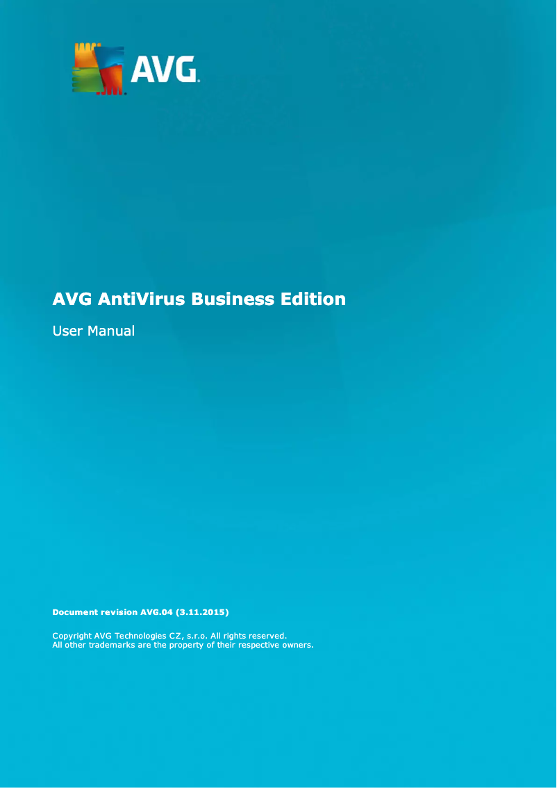 Page 1 de la notice Manuel utilisateur AVG AntiVirus Business Edition (2013)
