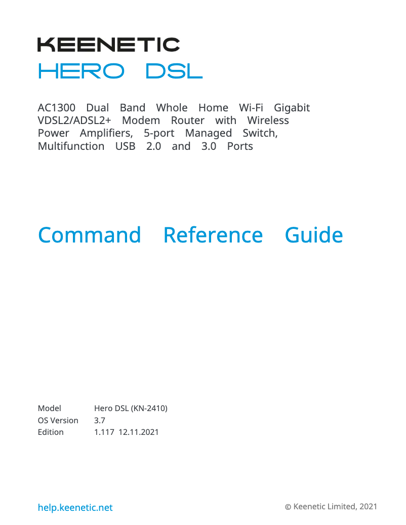 Image de la première page du manuel de l'appareil Hero DSL