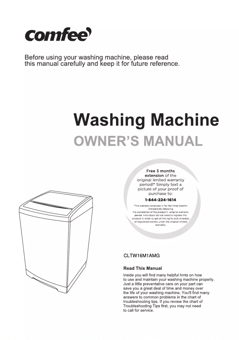 Page 1 de la notice Manuel utilisateur Comfee CLTW16M1AMG