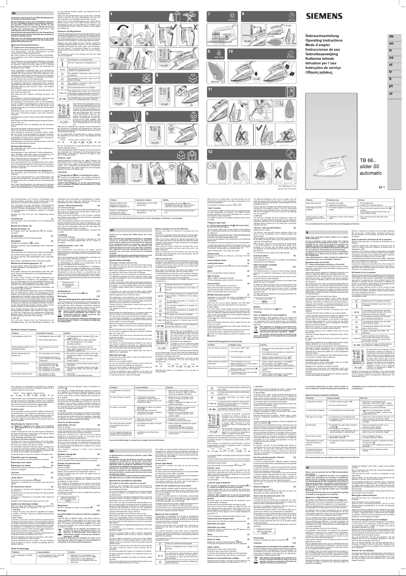 Page n°1 - Manuel utilisateur Siemens TB 66650