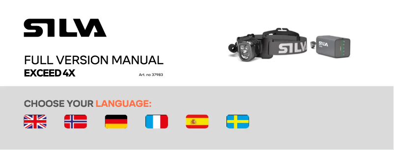Page 1 de la notice Manuel utilisateur Silva Exceed 4X