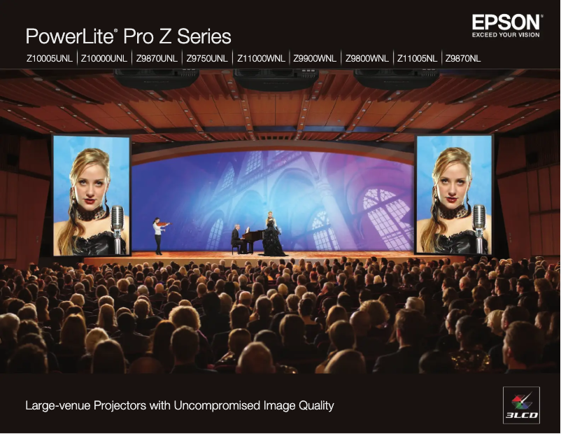 Page 1 de la notice Manuel utilisateur Epson Z9870UNL