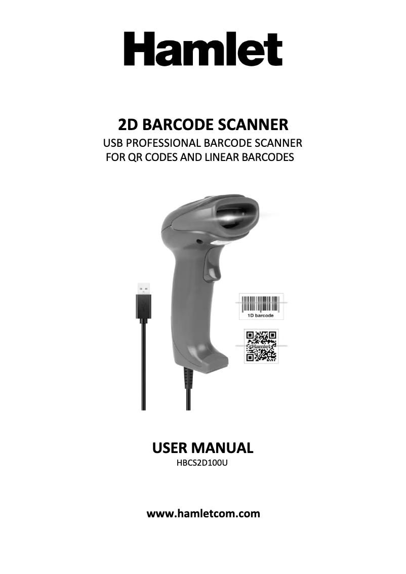 Image de la première page du manuel de l'appareil HBCS2D100U