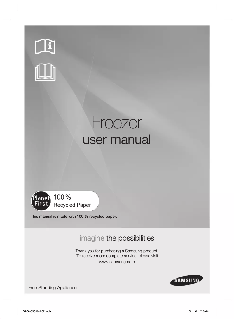 Page 1 de la notice Manuel utilisateur Samsung RZ28H6150SP