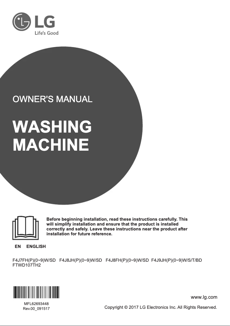 Página 1 del manual Manual de usuario LG F104J8JH2WD