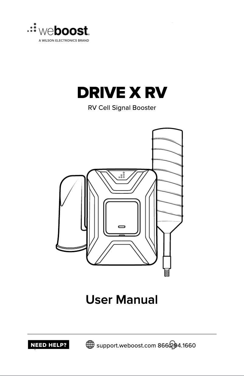 Image de la première page du manuel de l'appareil weBoost Drive X RV