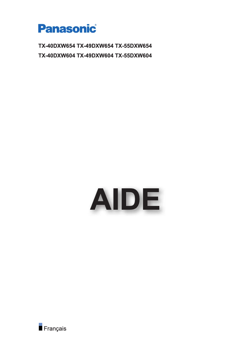 Page 1 de la notice Manuel utilisateur Panasonic TX-40DXW604