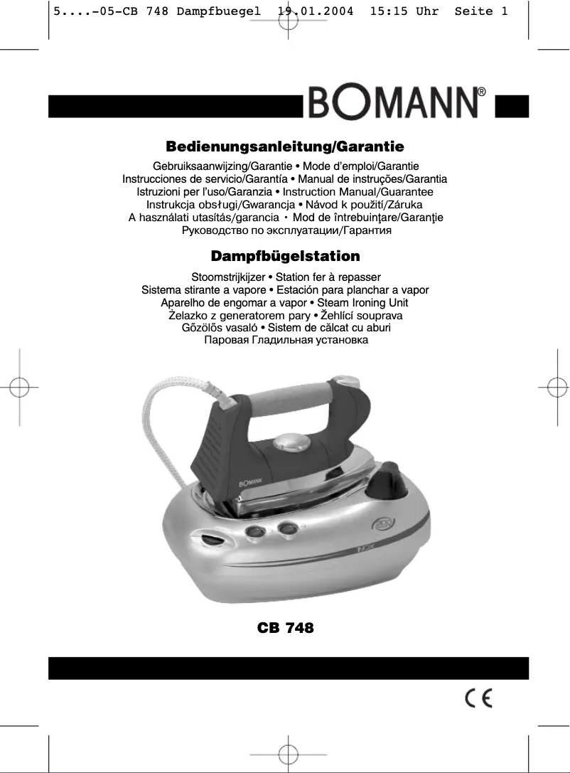 Page n°1 - Manuel utilisateur Bomann CB 748