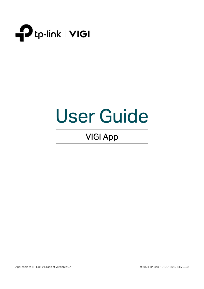 Page n°1 - Manuel utilisateur TP-Link VIGI NK4P-T4425-2T