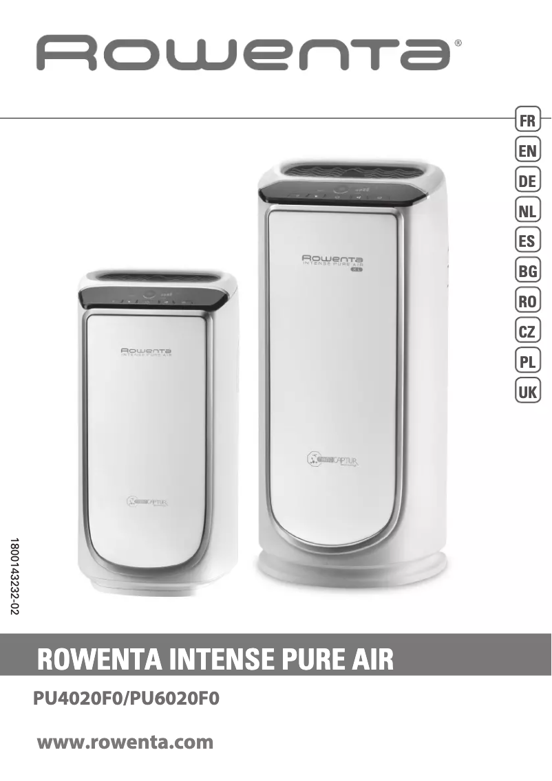 Page n°1 - Manuel utilisateur Rowenta Intense Pure Air PU6020