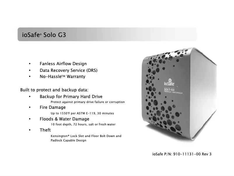 Image de la première page du manuel de l'appareil Solo G3