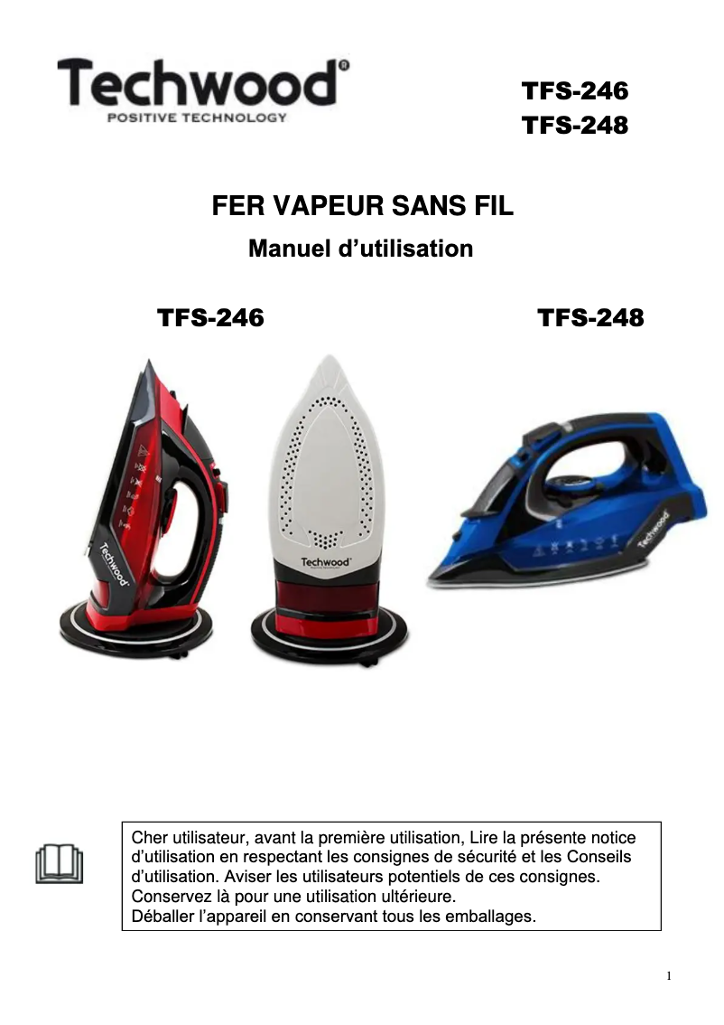 Image de la première page du manuel de l'appareil TFS-248