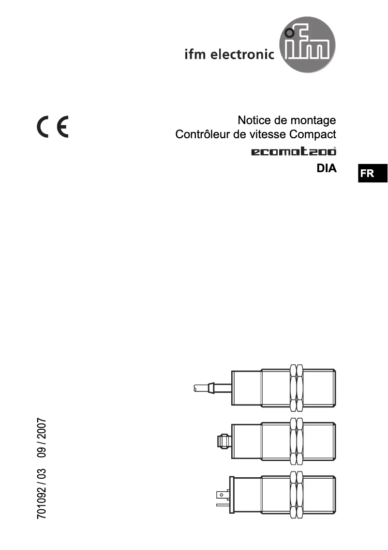 Page n°1 - Manuel utilisateur IFM DI504A